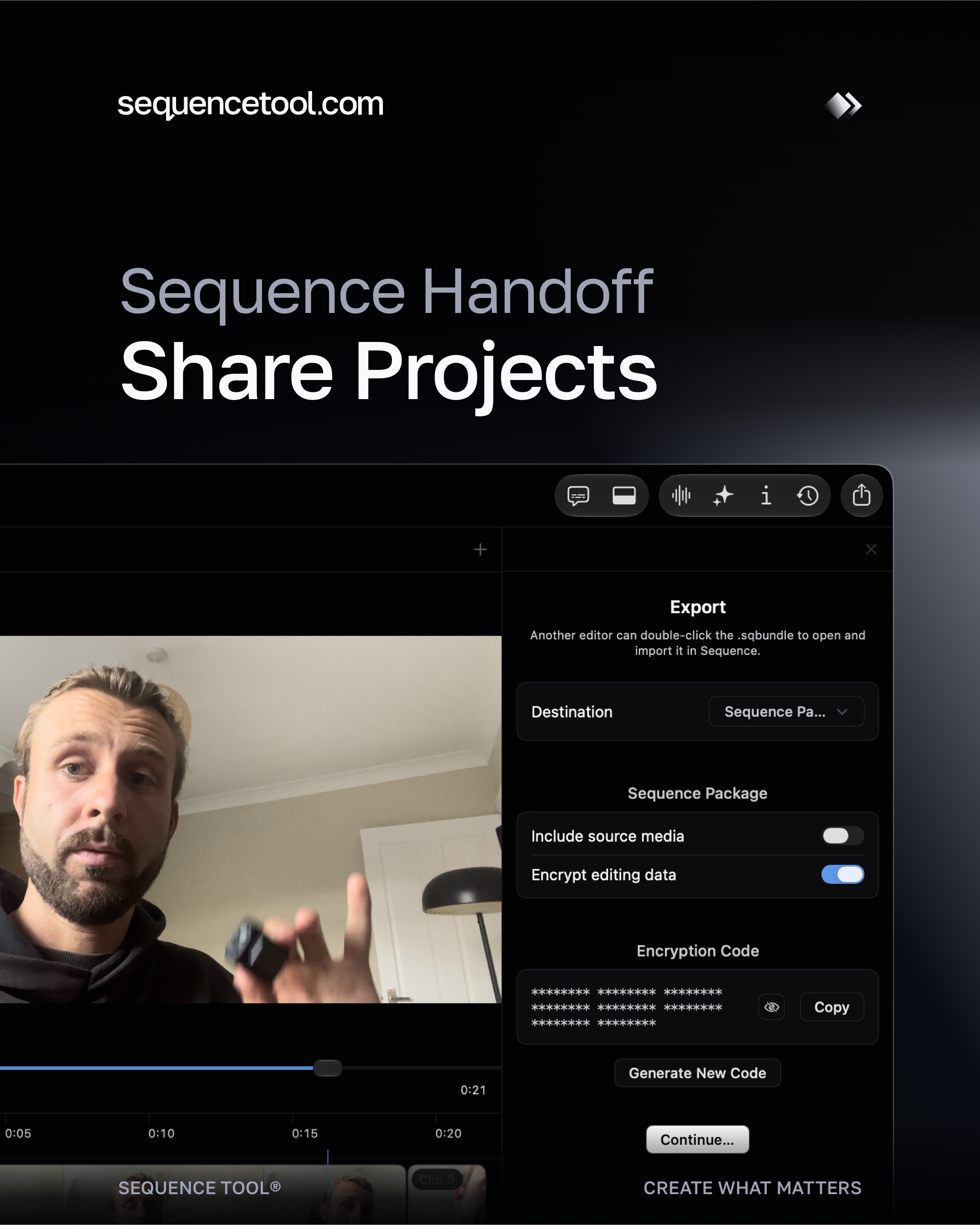 Sharing your Sequence project with other editors is getting a whole lot easier...
- include media or just references…