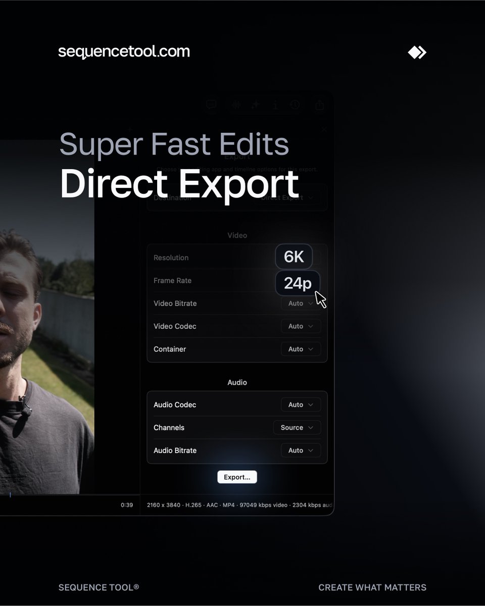 You can now export directly from Sequence! making your workflow even faster.

 https://t.co/332R8vx76r